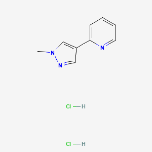 molecular formula C9H11Cl2N3 B3011392 2-(1-methyl-1H-pyrazol-4-yl)pyridine dihydrochloride CAS No. 2034527-29-0