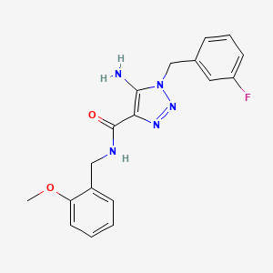 5-amino-1-(3-fluorobenzyl)-N-(2-methoxybenzyl)-1H-1,2,3-triazole-4-carboxamide