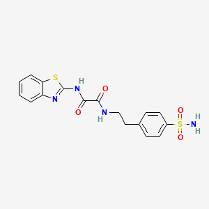 molecular formula C17H16N4O4S2 B3011408 N1-(benzo[d]thiazol-2-yl)-N2-(4-sulfamoylphenethyl)oxalamide CAS No. 920352-62-1
