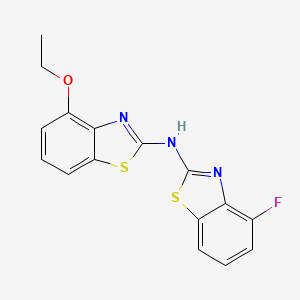 molecular formula C16H12FN3OS2 B3011409 4-ethoxy-N-(4-fluorobenzo[d]thiazol-2-yl)benzo[d]thiazol-2-amine CAS No. 862974-41-2