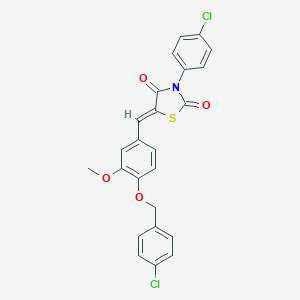 (5Z)-5-{4-[(4-chlorobenzyl)oxy]-3-methoxybenzylidene}-3-(4-chlorophenyl)-1,3-thiazolidine-2,4-dione