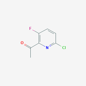 molecular formula C7H5ClFNO B3011414 1-(6-氯-3-氟吡啶-2-基)乙酮 CAS No. 1256787-63-9