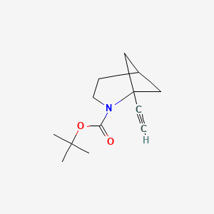 molecular formula C13H19NO2 B3011429 叔丁基 1-乙炔基-2-氮杂双环[3.1.1]庚烷-2-羧酸酯 CAS No. 2311933-57-8