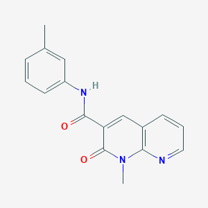 molecular formula C17H15N3O2 B3011431 1-methyl-2-oxo-N-(m-tolyl)-1,2-dihydro-1,8-naphthyridine-3-carboxamide CAS No. 899980-94-0