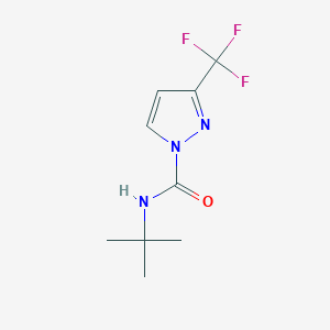 molecular formula C9H12F3N3O B3011435 N1-(叔丁基)-3-(三氟甲基)-1H-吡唑-1-甲酰胺 CAS No. 648427-18-3