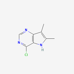 molecular formula C8H8ClN3 B3011443 4-Chloro-6,7-dimethyl-5H-pyrrolo[3,2-d]pyrimidine CAS No. 1062517-17-2
