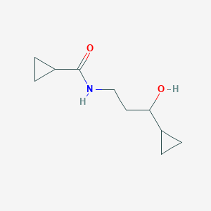 molecular formula C10H17NO2 B3011467 N-(3-cyclopropyl-3-hydroxypropyl)cyclopropanecarboxamide CAS No. 1396807-18-3