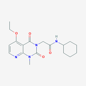 molecular formula C18H24N4O4 B3011468 N-cyclohexyl-2-(5-ethoxy-1-methyl-2,4-dioxopyrido[2,3-d]pyrimidin-3-yl)acetamide CAS No. 1005304-59-5