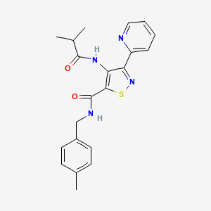 4-(isobutyrylamino)-N-(4-methylbenzyl)-3-pyridin-2-ylisothiazole-5-carboxamide