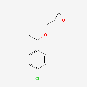 molecular formula C11H13ClO2 B3011492 2-{[1-(4-氯苯基)乙氧基]甲基}环氧乙烷 CAS No. 790263-37-5