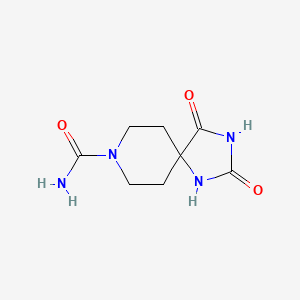 molecular formula C8H12N4O3 B3011497 2,4-二氧代-1,3,8-三氮杂螺[4.5]癸烷-8-甲酰胺 CAS No. 923249-47-2