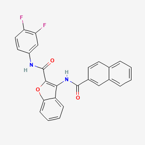 B3011500 3-(2-naphthamido)-N-(3,4-difluorophenyl)benzofuran-2-carboxamide CAS No. 888448-75-7