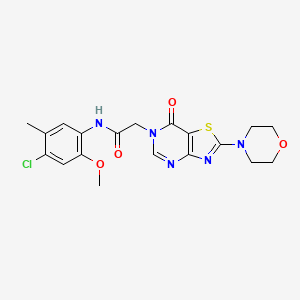 B3011501 N-(4-chloro-2-methoxy-5-methylphenyl)-2-(2-morpholino-7-oxothiazolo[4,5-d]pyrimidin-6(7H)-yl)acetamide CAS No. 1223859-81-1