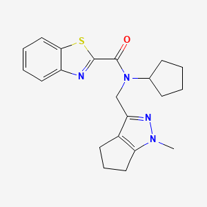 N-cyclopentyl-N-((1-methyl-1,4,5,6-tetrahydrocyclopenta[c]pyrazol-3-yl)methyl)benzo[d]thiazole-2-carboxamide