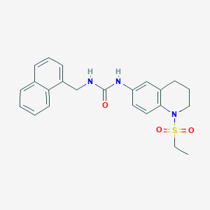molecular formula C23H25N3O3S B3011523 1-(1-(Ethylsulfonyl)-1,2,3,4-tetrahydroquinolin-6-yl)-3-(naphthalen-1-ylmethyl)urea CAS No. 1203143-50-3