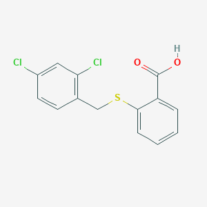 molecular formula C14H10Cl2O2S B3011526 2-[(2,4-二氯苄基)硫烷基]苯甲酸 CAS No. 385383-42-6