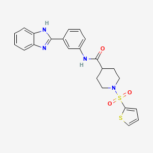 N-(3-(1H-benzo[d]imidazol-2-yl)phenyl)-1-(thiophen-2-ylsulfonyl)piperidine-4-carboxamide