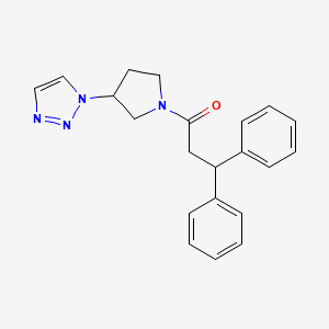 1-(3-(1H-1,2,3-triazol-1-yl)pyrrolidin-1-yl)-3,3-diphenylpropan-1-one