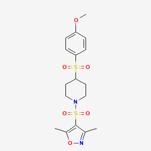 4-((4-((4-Methoxyphenyl)sulfonyl)piperidin-1-yl)sulfonyl)-3,5-dimethylisoxazole