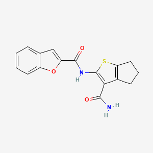 N-(3-carbamoyl-5,6-dihydro-4H-cyclopenta[b]thiophen-2-yl)-1-benzofuran-2-carboxamide