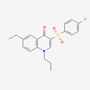 molecular formula C20H20ClNO3S B3011535 3-[(4-氯苯基)磺酰基]-6-乙基-1-丙基喹啉-4(1H)-酮 CAS No. 899217-35-7