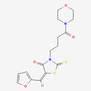 (E)-5-(furan-2-ylmethylene)-3-(4-morpholino-4-oxobutyl)-2-thioxothiazolidin-4-one