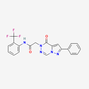2-(4-oxo-2-phenylpyrazolo[1,5-d][1,2,4]triazin-5(4H)-yl)-N-[2-(trifluoromethyl)phenyl]acetamide
