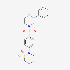 2-(4-((2-Phenylmorpholino)sulfonyl)phenyl)-1,2-thiazinane 1,1-dioxide