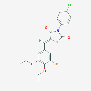 molecular formula C20H17BrClNO4S B301155 5-(3-Bromo-4,5-diethoxybenzylidene)-3-(4-chlorophenyl)-1,3-thiazolidine-2,4-dione 