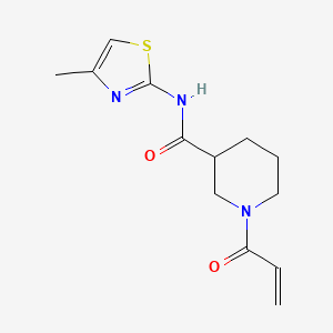 N-(4-methyl-1,3-thiazol-2-yl)-1-(prop-2-enoyl)piperidine-3-carboxamide