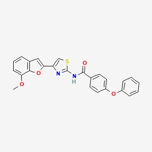 molecular formula C25H18N2O4S B3011553 N-(4-(7-methoxybenzofuran-2-yl)thiazol-2-yl)-4-phenoxybenzamide CAS No. 921567-42-2