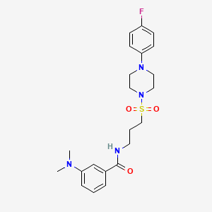 3-(dimethylamino)-N-(3-((4-(4-fluorophenyl)piperazin-1-yl)sulfonyl)propyl)benzamide
