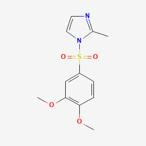 molecular formula C12H14N2O4S B3011557 1-(3,4-Dimethoxyphenyl)sulfonyl-2-methylimidazole CAS No. 112062-83-6