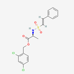 (2,4-dichlorophenyl)methyl (2S)-2-[[(E)-2-phenylethenyl]sulfonylamino]propanoate