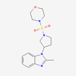 2-methyl-1-[1-(morpholine-4-sulfonyl)pyrrolidin-3-yl]-1H-1,3-benzodiazole