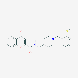 N-((1-(2-(methylthio)benzyl)piperidin-4-yl)methyl)-4-oxo-4H-chromene-2-carboxamide