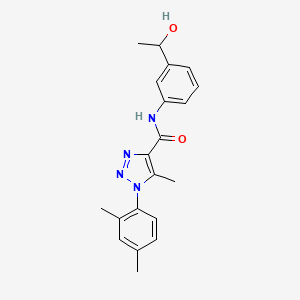 molecular formula C20H22N4O2 B3011567 1-(2,4-dimethylphenyl)-N-(3-(1-hydroxyethyl)phenyl)-5-methyl-1H-1,2,3-triazole-4-carboxamide CAS No. 1032227-63-6