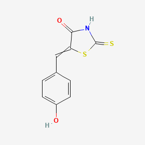 molecular formula C10H7NO2S2 B3011570 5-[(4-Hydroxyphenyl)methylidene]-2-sulfanylidene-1,3-thiazolidin-4-one CAS No. 81154-14-5