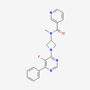 N-[1-(5-Fluoro-6-phenylpyrimidin-4-yl)azetidin-3-yl]-N-methylpyridine-3-carboxamide
