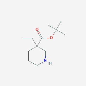 molecular formula C12H23NO2 B3011578 Tert-butyl 3-ethylpiperidine-3-carboxylate CAS No. 1339626-73-1
