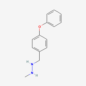 molecular formula C14H16N2O B3011593 1-Methyl-2-(4-phenoxybenzyl)hydrazine CAS No. 1392879-14-9