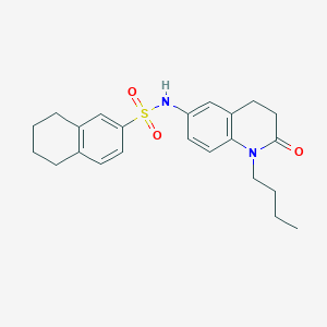 molecular formula C23H28N2O3S B3011596 N-(1-butyl-2-oxo-1,2,3,4-tetrahydroquinolin-6-yl)-5,6,7,8-tetrahydronaphthalene-2-sulfonamide CAS No. 951506-21-1