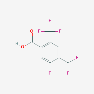 molecular formula C9H4F6O2 B3011607 4-(Difluoromethyl)-5-fluoro-2-(trifluoromethyl)benzoic acid CAS No. 2248354-12-1