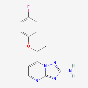 7-(1-(4-Fluorophenoxy)ethyl)(1,2,4)triazolo[1,5-a]pyrimidin-2-amine