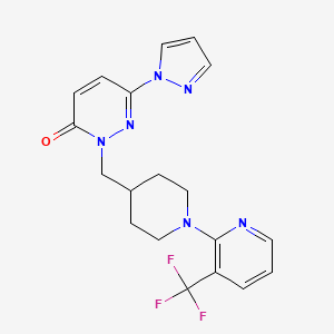 6-(1H-pyrazol-1-yl)-2-({1-[3-(trifluoromethyl)pyridin-2-yl]piperidin-4-yl}methyl)-2,3-dihydropyridazin-3-one