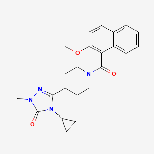 4-cyclopropyl-3-(1-(2-ethoxy-1-naphthoyl)piperidin-4-yl)-1-methyl-1H-1,2,4-triazol-5(4H)-one