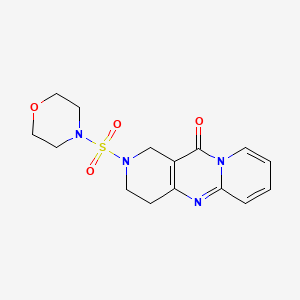 molecular formula C15H18N4O4S B3011620 2-(morpholinosulfonyl)-3,4-dihydro-1H-dipyrido[1,2-a:4',3'-d]pyrimidin-11(2H)-one CAS No. 1903771-91-4