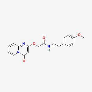 molecular formula C19H19N3O4 B3011622 N-(4-methoxyphenethyl)-2-((4-oxo-4H-pyrido[1,2-a]pyrimidin-2-yl)oxy)acetamide CAS No. 1105251-01-1