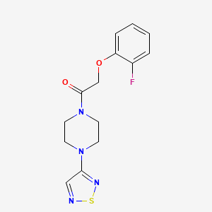 2-(2-Fluorophenoxy)-1-[4-(1,2,5-thiadiazol-3-yl)piperazin-1-yl]ethan-1-one