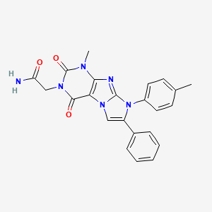 2-(1-methyl-2,4-dioxo-7-phenyl-8-(p-tolyl)-1H-imidazo[2,1-f]purin-3(2H,4H,8H)-yl)acetamide